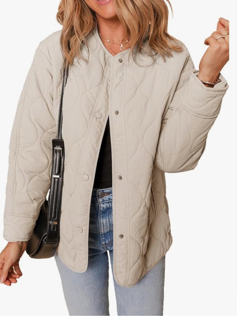 Like-new DOKOTOO Quilted Collarless Jacket